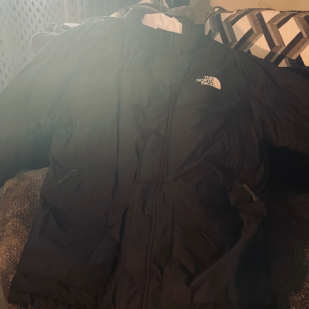 North Face Black 550 3/4 length coat XXXL